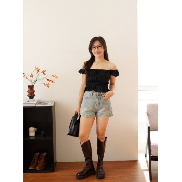 Katrine Crochet Ruched Top - Image 2