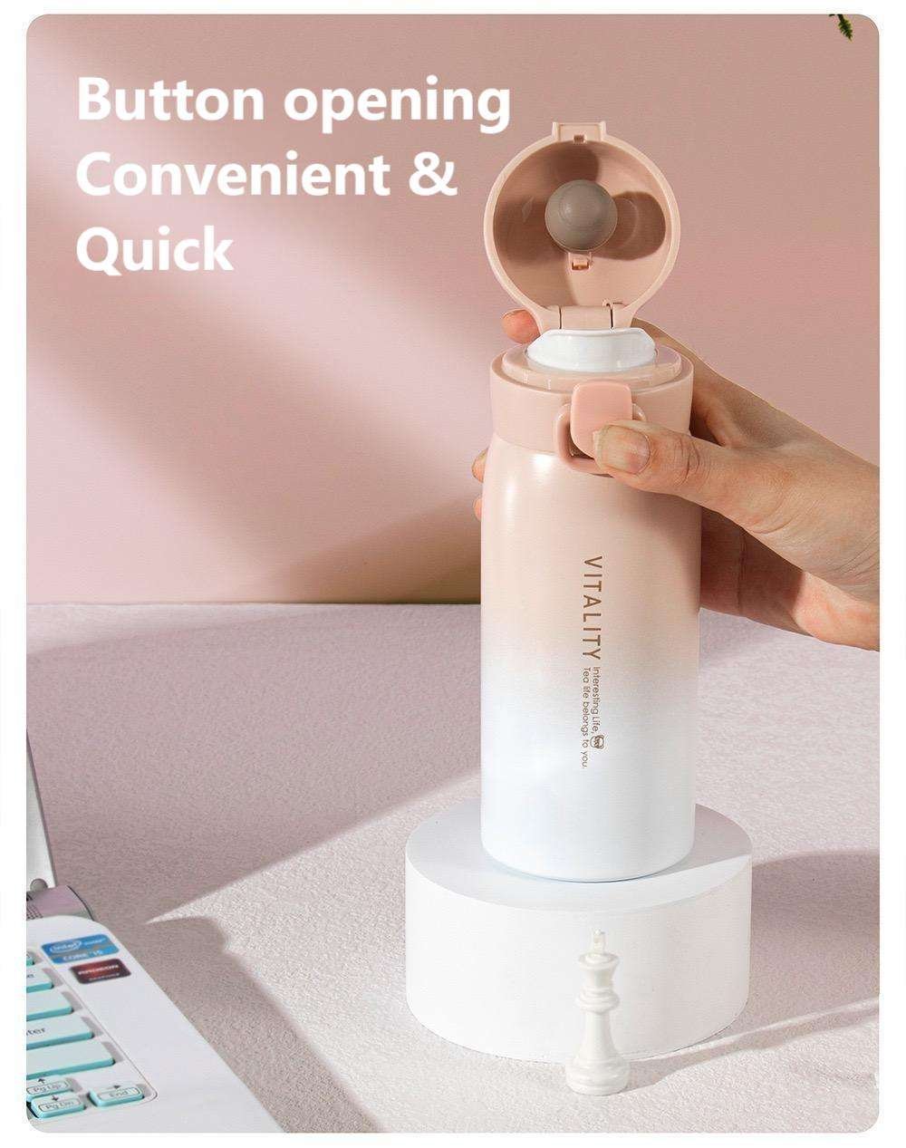 Stainless Steel Double Wall Insulated Thermos Outdoor Travel Mugs Tumbler Leak-proof - Image 4