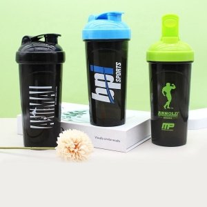 Advertisement Gift 700ml Portable Black Bpa Free Recycled Gym Workout Sports Plastic Protein Shaker Tumbler Bottle