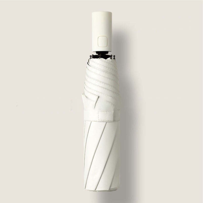 Fully Automatic 8K Golf Umbrella Rainy Black Coating 3-Folding Sunshade with UV Protection Novelty Design for Adults - Image 2