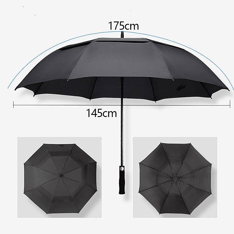Wholesale Custom Logo Automatic Straight Branded Wind-Resistant Golf Umbrellas Promotional Cheap Coloured Printing - Image 2