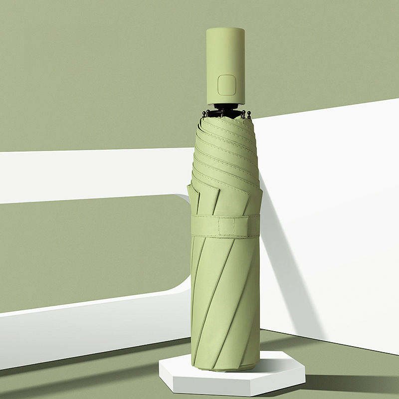 Fully Automatic 8K Golf Umbrella Rainy Black Coating 3-Folding Sunshade with UV Protection Novelty Design for Adults - Image 4