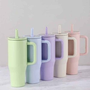 100% New Eco-Friendly 40oz Hydro Tumbler Double Wall Insulated Vacuum Leak-Proof Water Jug with Handle and Straw for Travelers