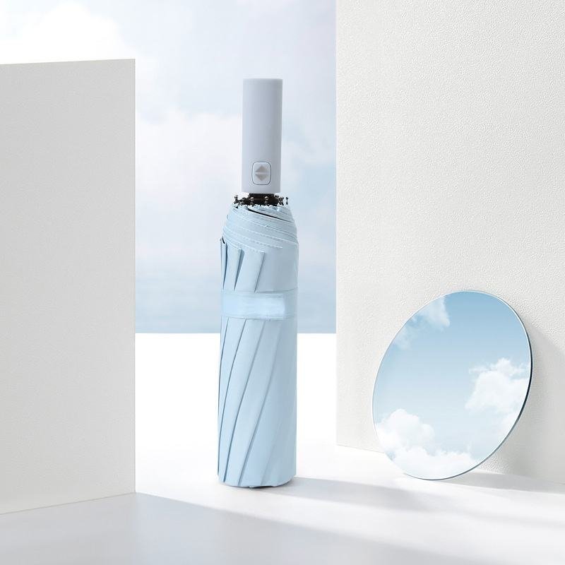 Umbrella Printed Logo Advertising Reinforced Foldable Design Business Sunny Day Use Wholesale Umbrella - Image 3